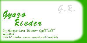 gyozo rieder business card